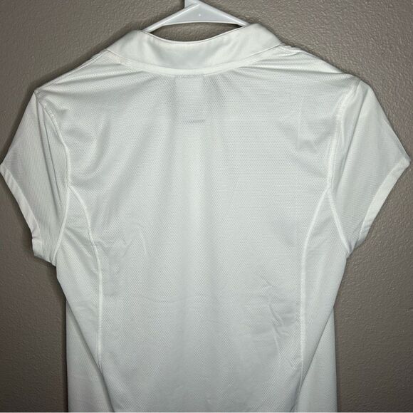 Nike dri fit white sheer mesh short sleeve top women’s size small - Picture 7 of 10